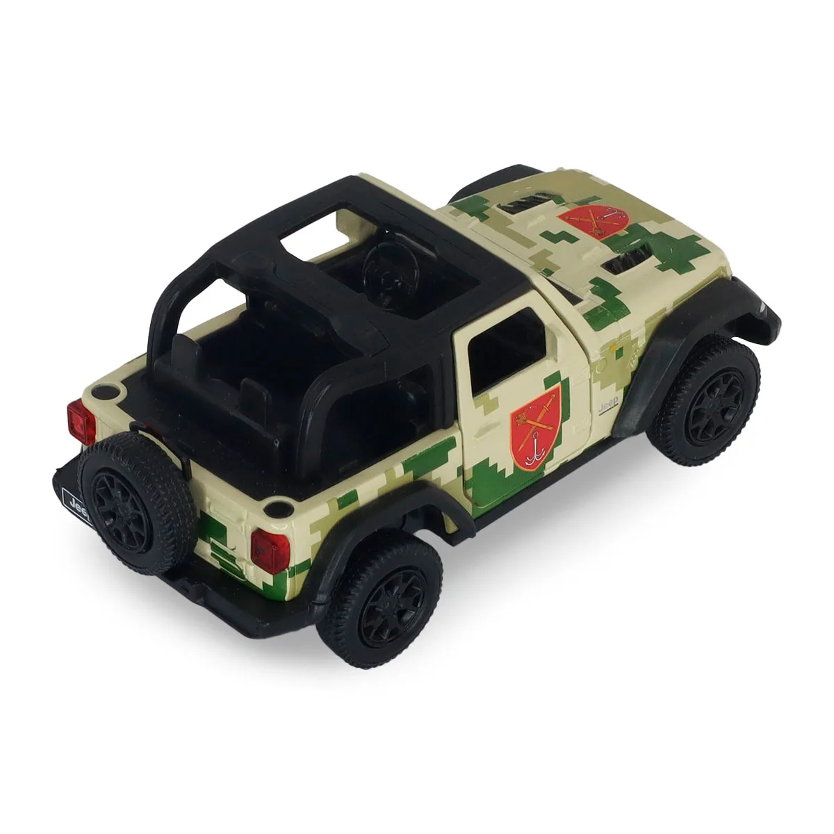 Автомодель TechnoDrive метал 12,5х5,9х5,6 см Шеврони Героїв Jeep Wrangler Rubicon