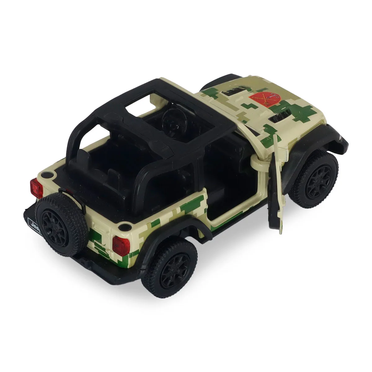 Автомодель TechnoDrive метал 12,5х5,9х5,6 см Шеврони Героїв Jeep Wrangler Rubicon
