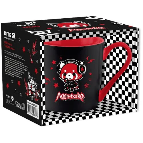 Чашка 400 мл Kite аніме Aggretsuko керамічна для напоїв подарункова упаковка стильний дизайн