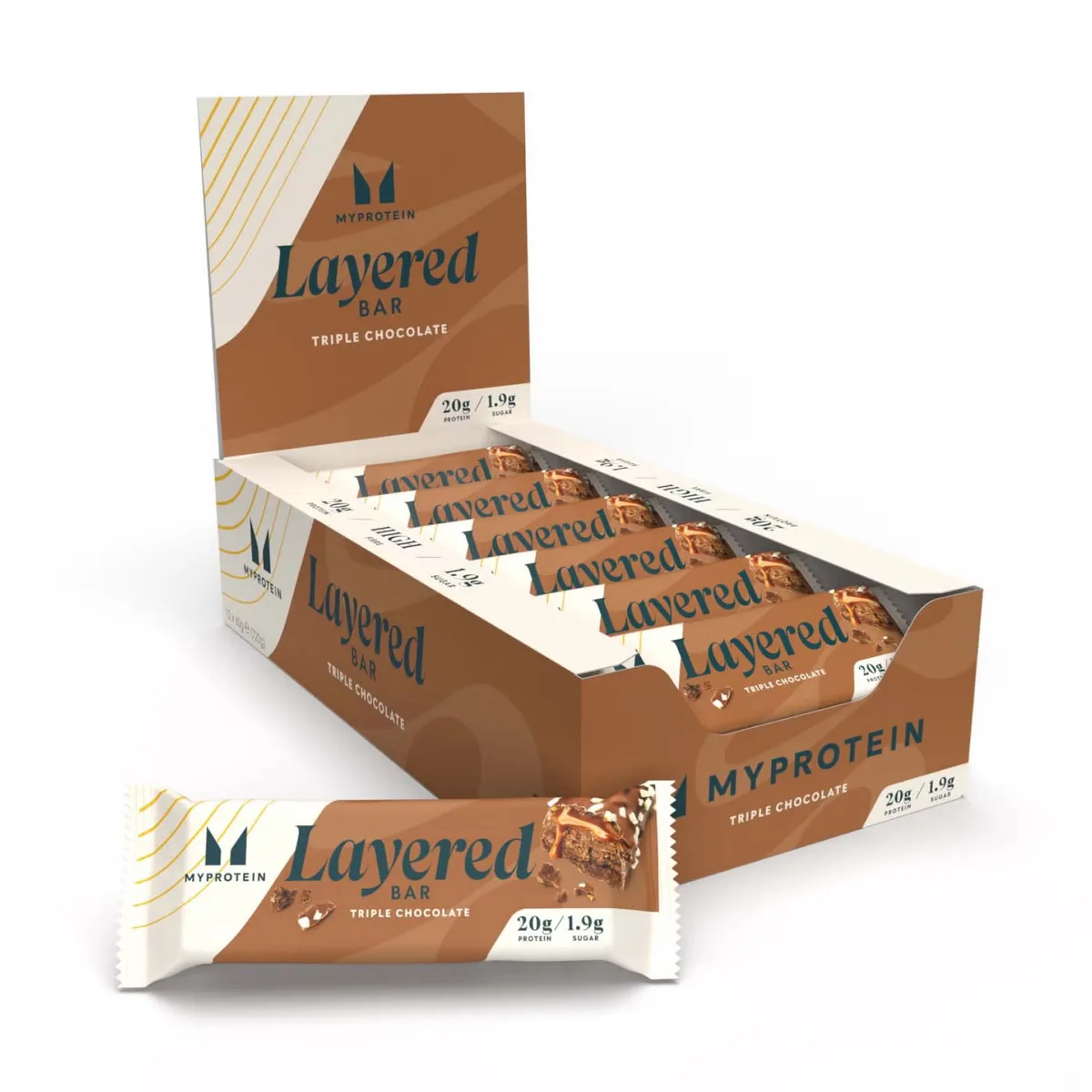 Многошаровий протеїновий батончик Myprotein 12x60 г Тройний шоколадний фадж