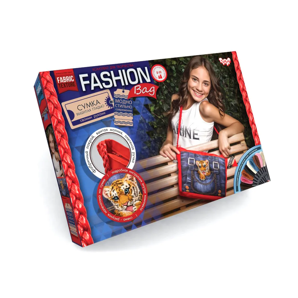 Комплект для творчества Danko Toys мулине 30х40 см Тигр