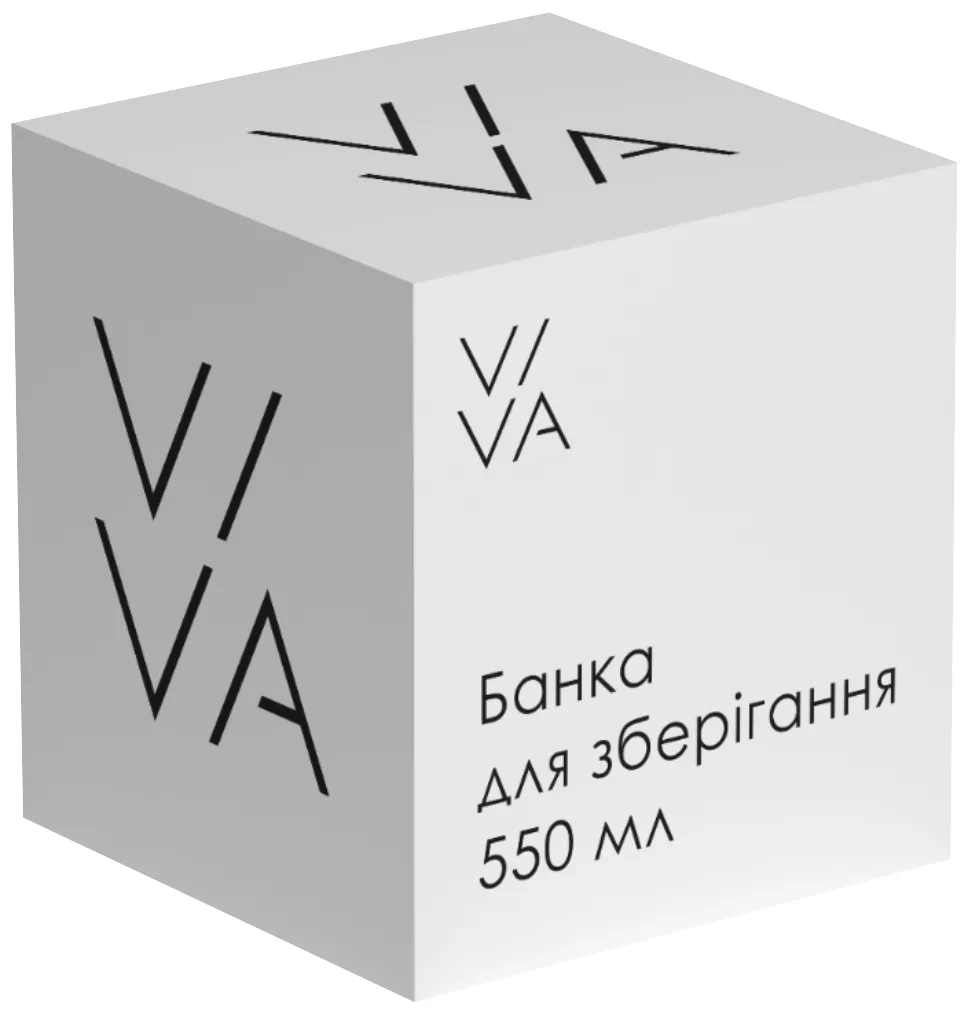Банка Viva скляна 0,55 л з дерев'яною кришкою