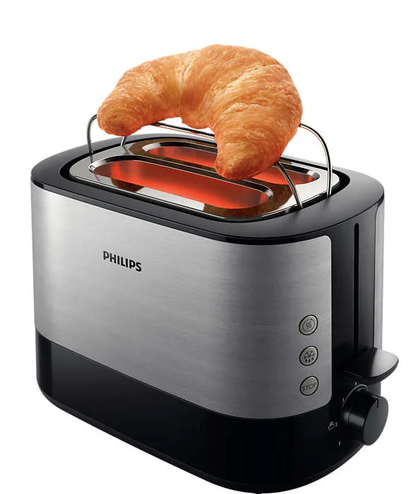 Тостер Philips метал чорний 1050 Вт 2 відділення 7 ступенів підсмажування
