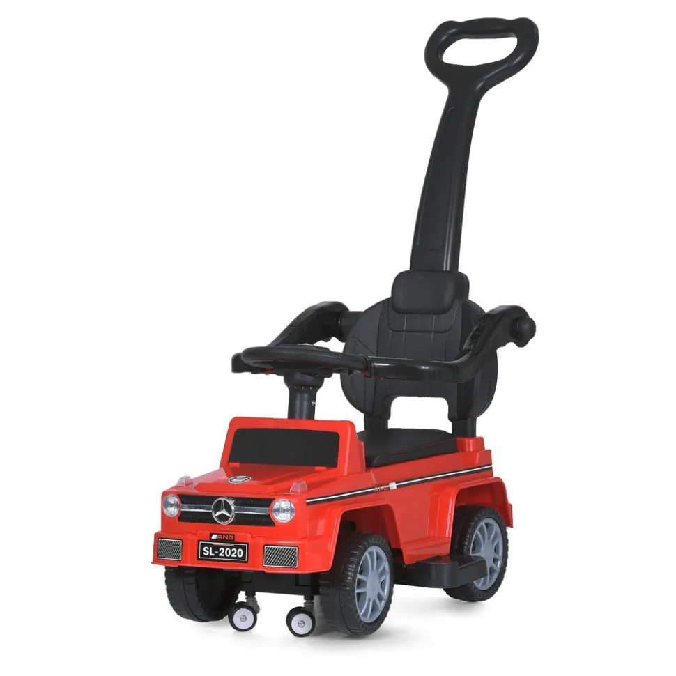 Детская каталка-толокар Bambi Racer с родительской ручкой 64x21x33 см комбинированный красный