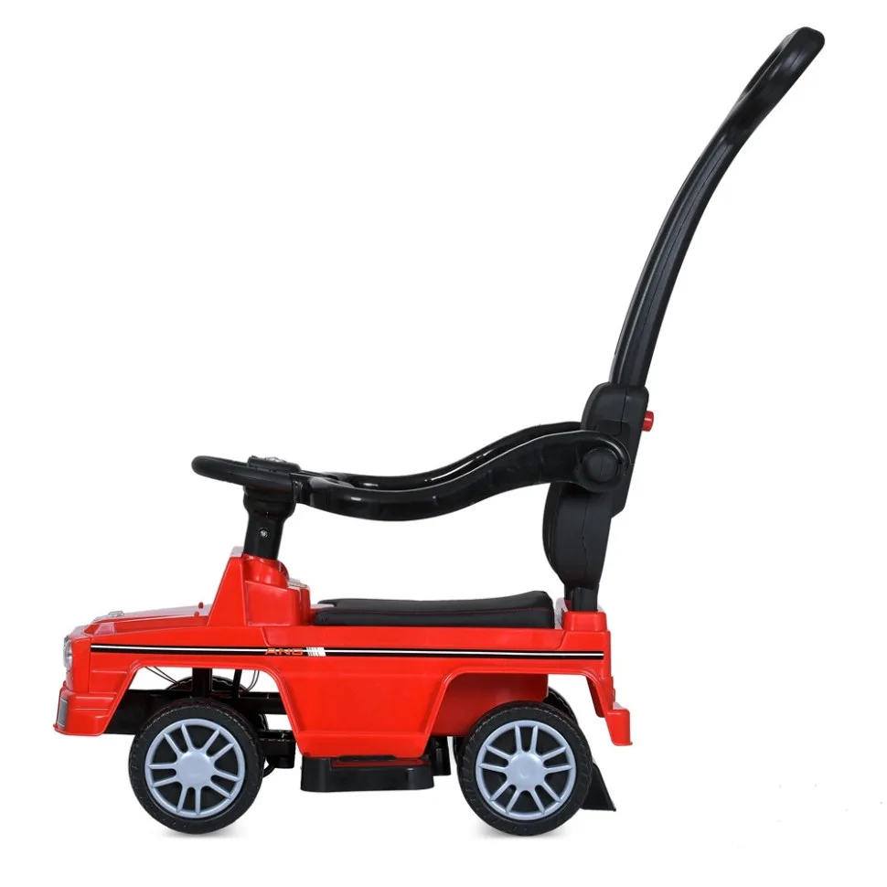 Детская каталка-толокар Bambi Racer с родительской ручкой 64x21x33 см комбинированный красный