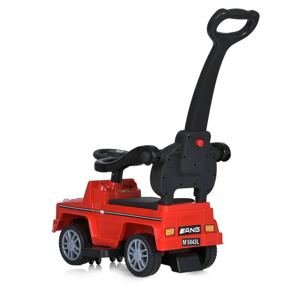 Детская каталка-толокар Bambi Racer с родительской ручкой 64x21x33 см комбинированный красный