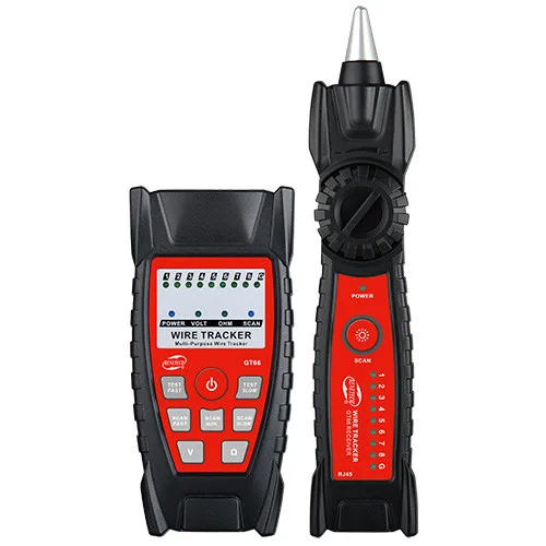 Кабель-тестер Benetech GT66 универсальный RJ-45 RJ-11 9 В 140 г медный