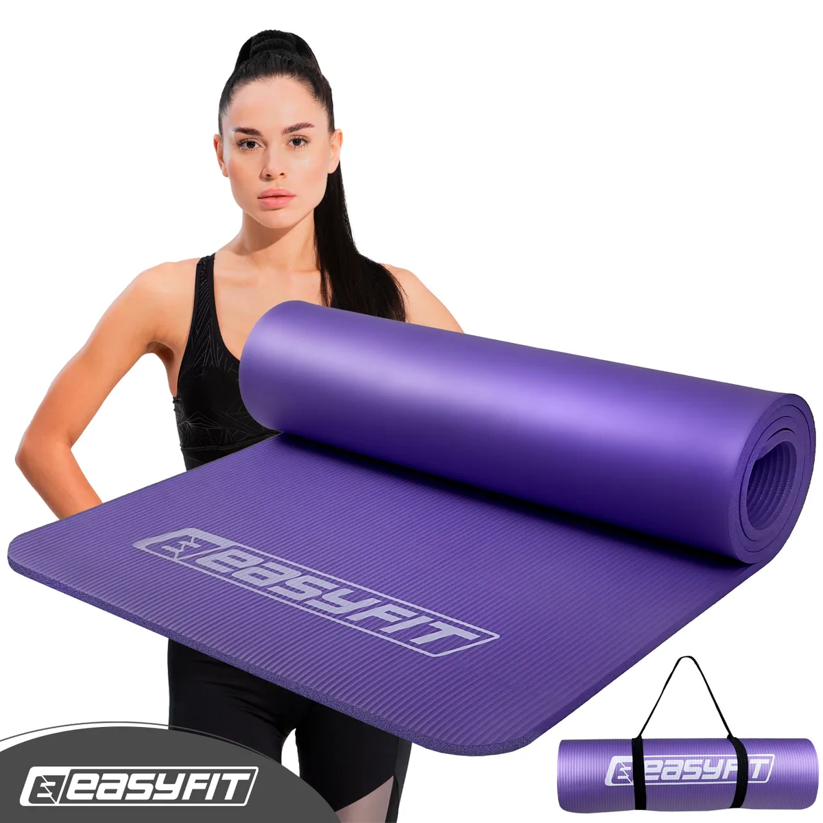 Коврик для фітнесу EasyFit NBR 10 мм Фіолетовий