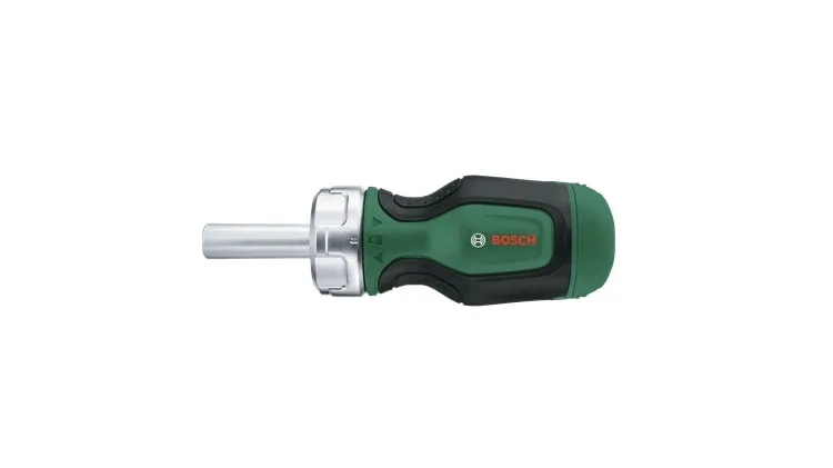 Викрутка Bosch з тріскачкою, 6 біт, руків'я TPR PZ1, PZ2, PH2, SL4, TX25, HEX5, 111 мм, сталь CrV.
