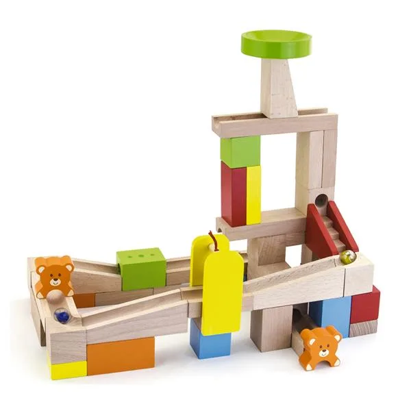 Конструктор Viga Toys дерев'яний 49 елементів різнокольоровий