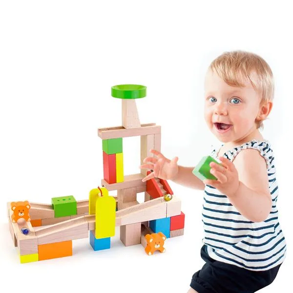 Конструктор Viga Toys дерев'яний 49 елементів різнокольоровий