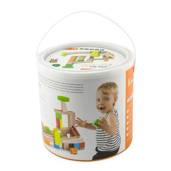 Конструктор Viga Toys дерев'яний 49 елементів різнокольоровий