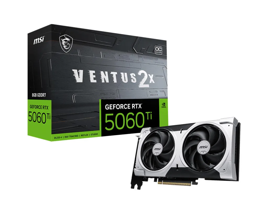 Видеокарта MSI 8GB GDDR7 PCI-Express 5 активное охлаждение 2 вентилятора