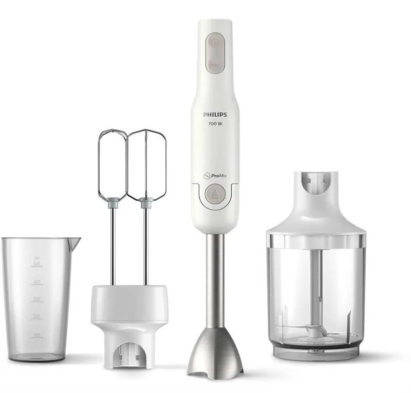 Занурювальний блендер Philips Daily Collection 700Вт, 3 в 1, білий.