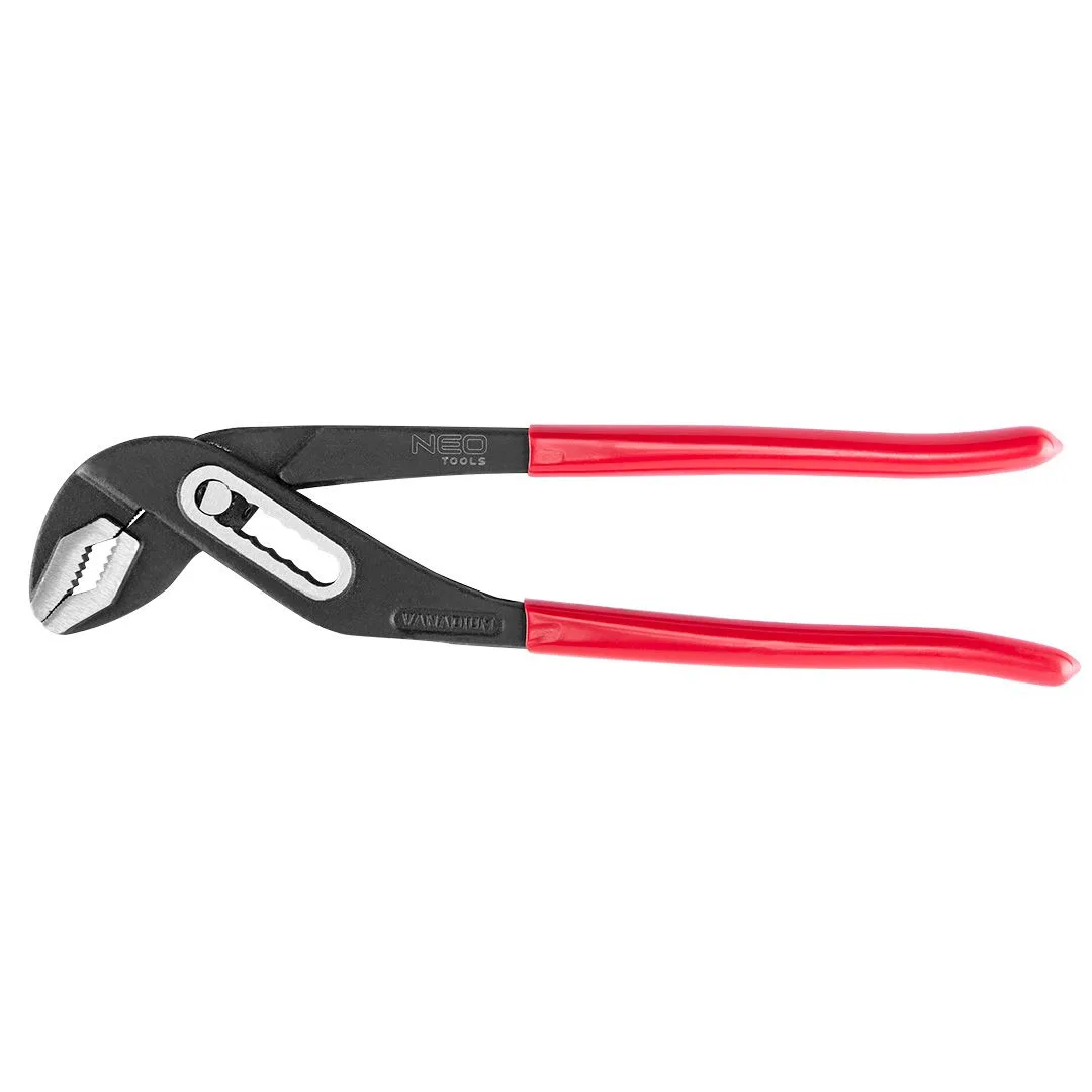Переставные клещи Neo Tools, 45°, диапазон захвата 0-38 мм, длина 250 мм.