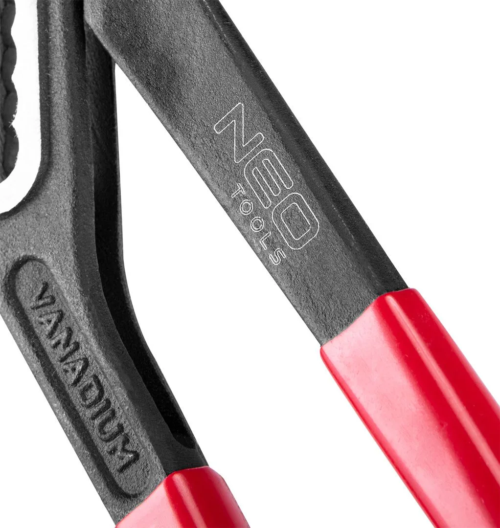 Переставные клещи Neo Tools, 45°, диапазон захвата 0-38 мм, длина 250 мм.