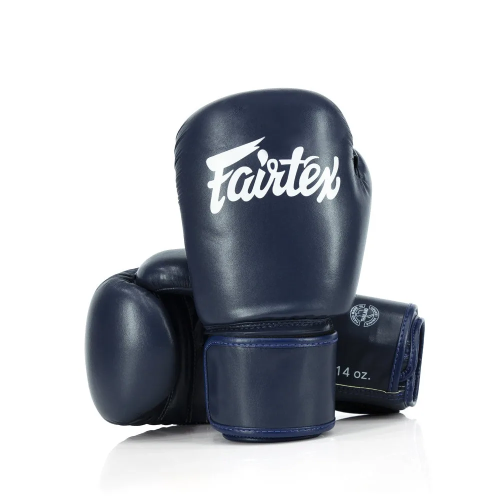Боксерські рукавиці Fairtex штучна шкіра 14 унцій сині