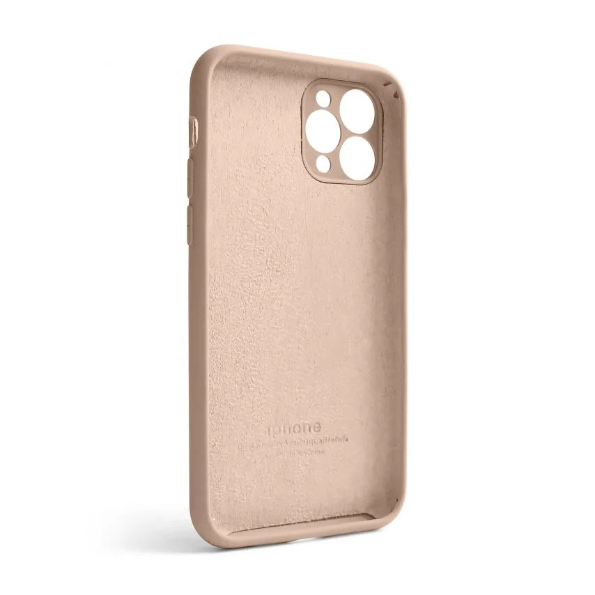 Чохол силіконовий для смартфона 11 Pro бежевий закрита камера