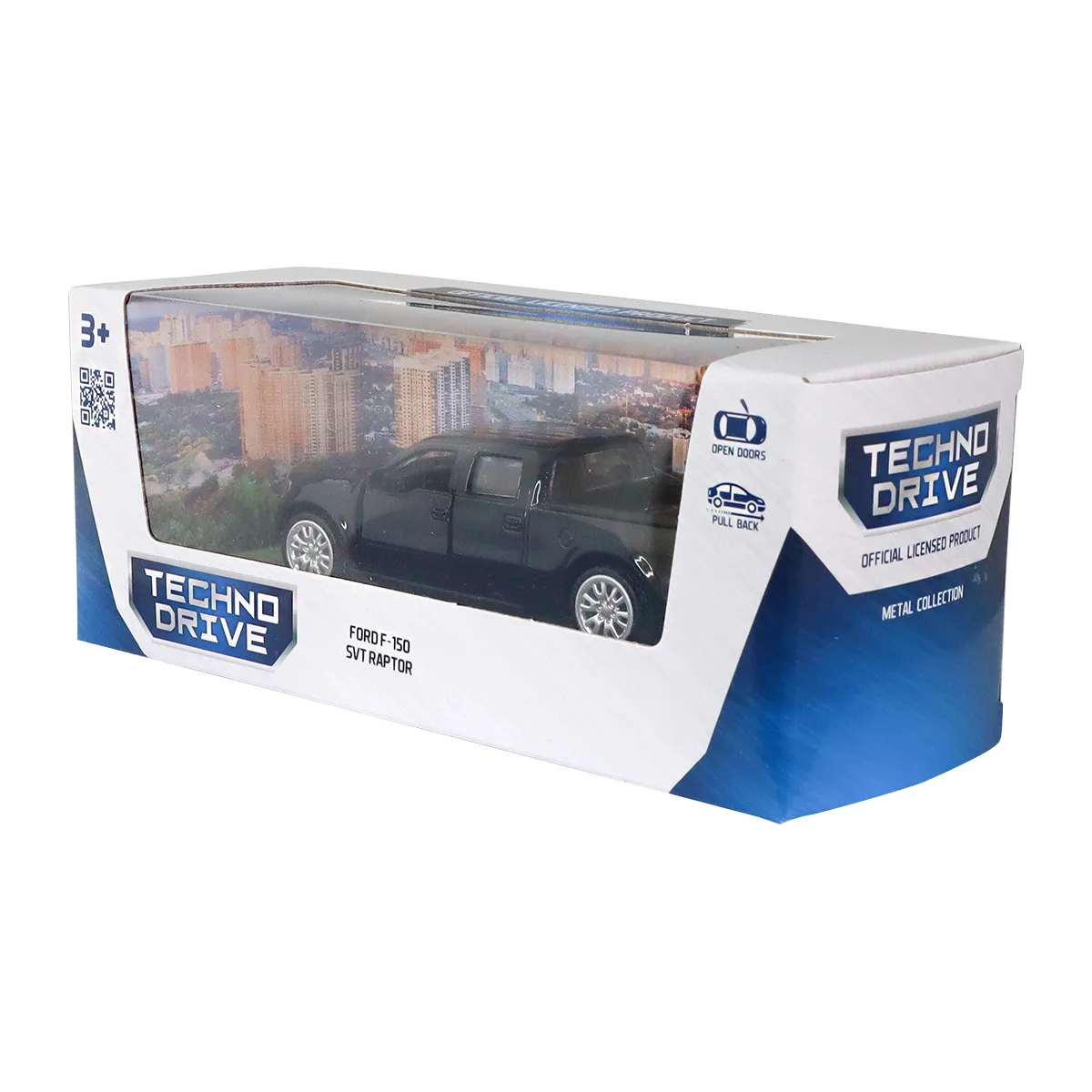 Автомодель TechnoDrive метал 11,5х3,4х4,6 см чорна