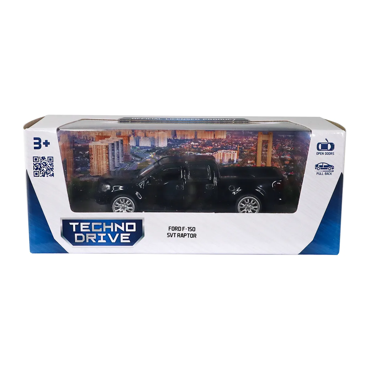 Автомодель TechnoDrive метал 11,5х3,4х4,6 см чорна