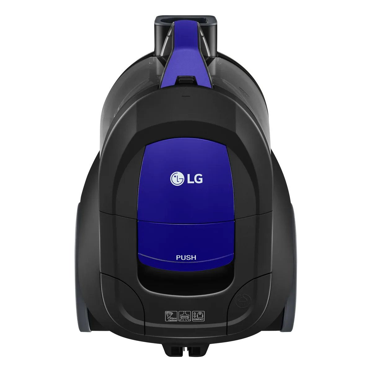 Пилосос LG, контейнерний, 650 Вт, об'єм контейнера 1.1 л, синього кольору.