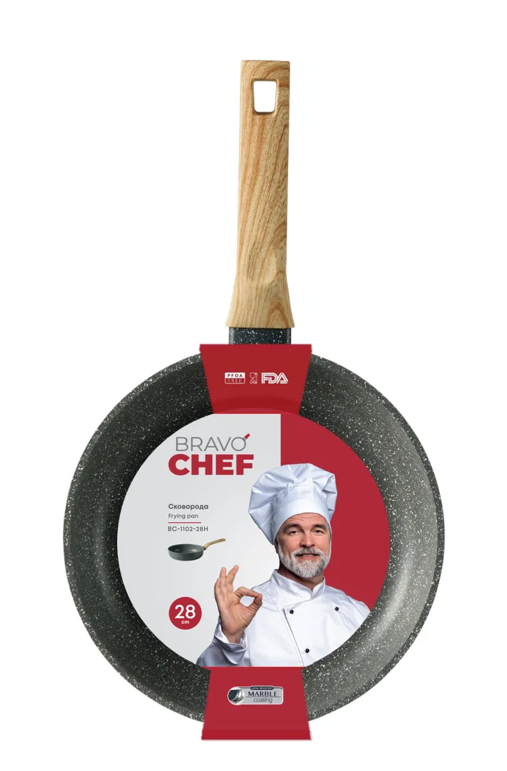 Сковорода Bravo Chef кована алюмінієва глибока 28 см