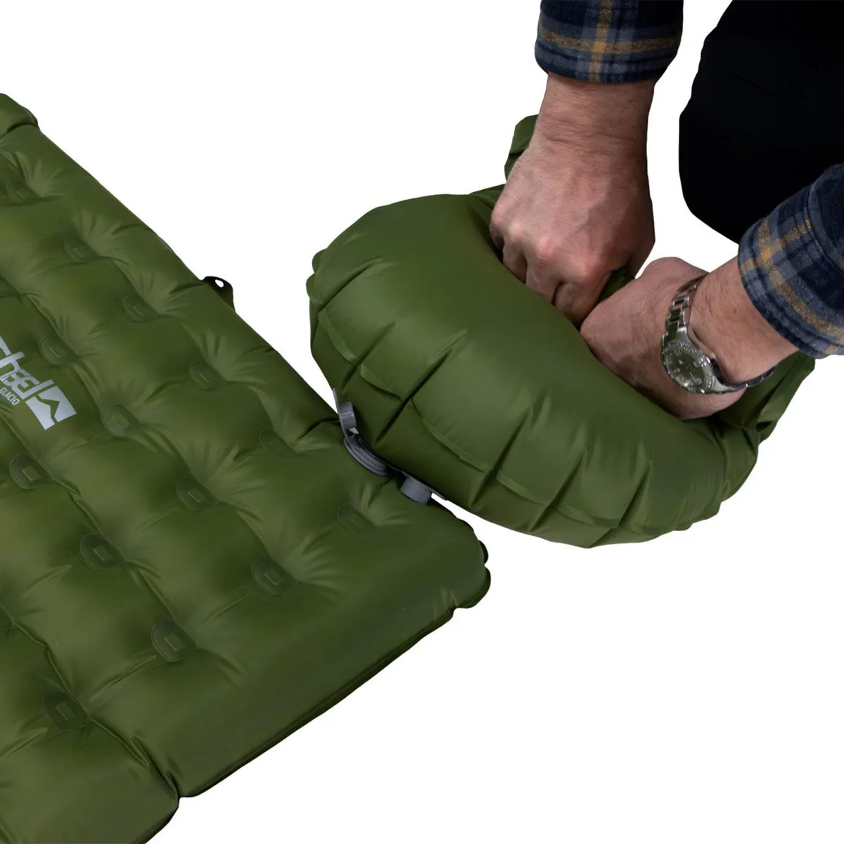 Килимок надувний Wechsel Nylon 186х64х8 см Оливковий