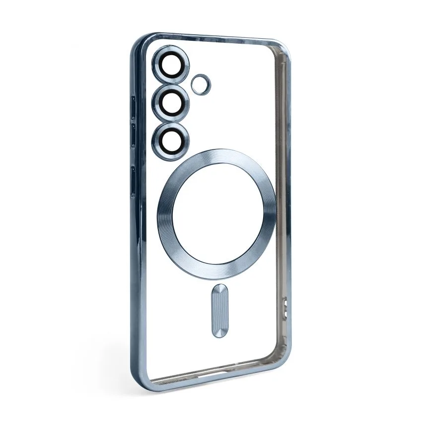 Чохол MagSafe для Samsung S24 S25 пластик силікон синій