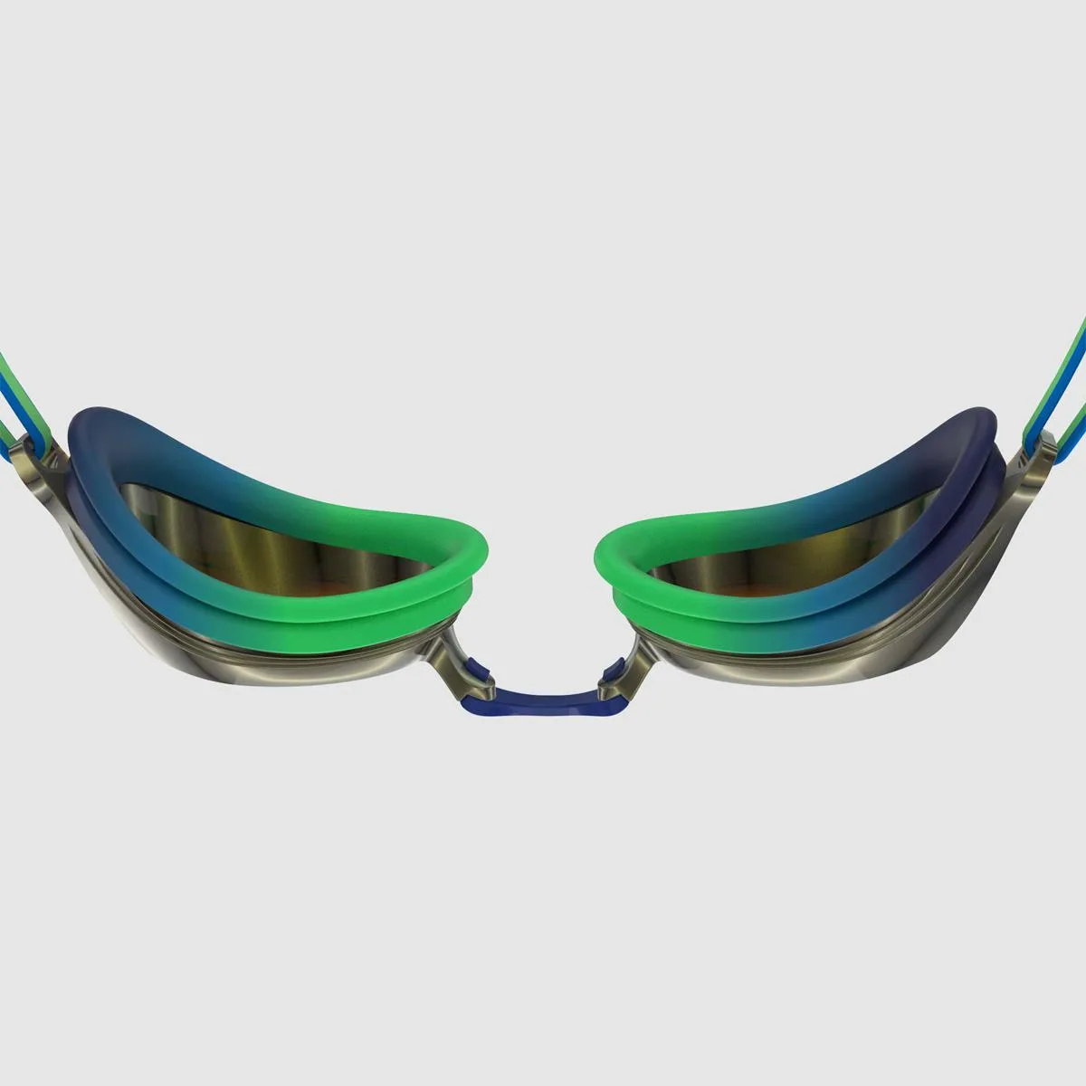 Очки для плавания SPEEDO поликарбонат OSFM зеленый золотой