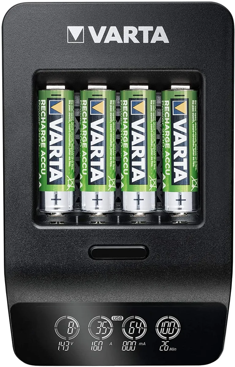 Зарядний пристрій Varta LCD Smart Plus Charger 4хNI MH AA2100 мА•год