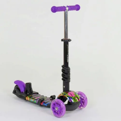 Самокат 5в1 Best Scooter для детей с подножками и ручкой.