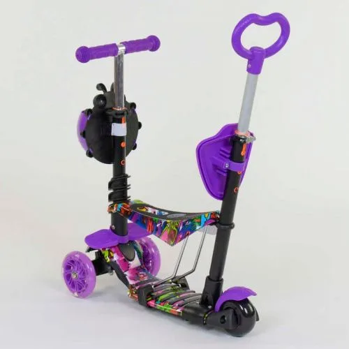 Самокат 5в1 Best Scooter для детей с подножками и ручкой.