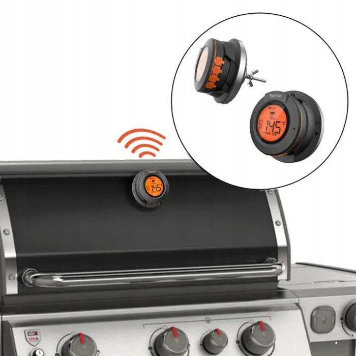 Цифровой Bluetooth термометр GRILLI 2 щупа нержавеющая сталь 300°C черный