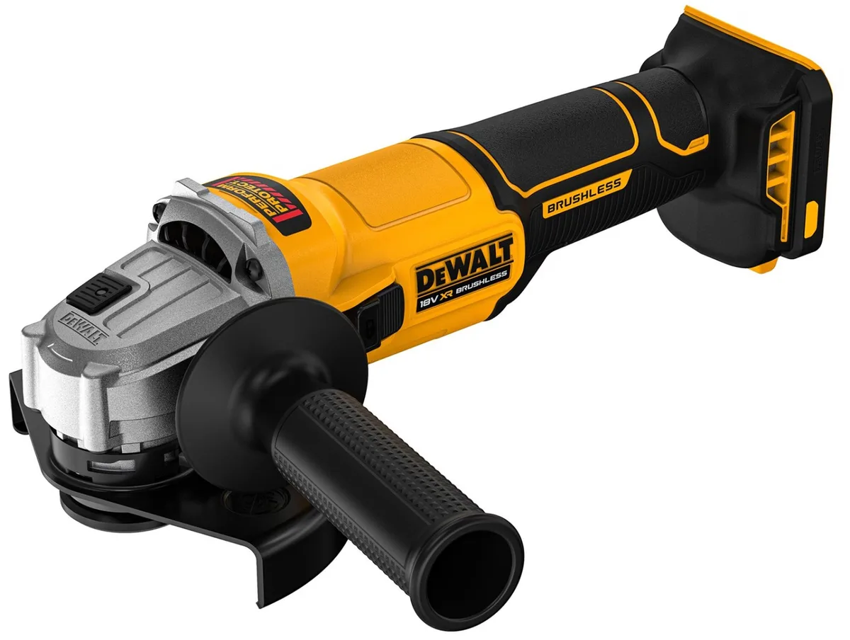 Акумуляторна кутова шліфмашина DeWALT 18В XR Li-Ion 125мм 0-9000об/хв 1.61кг без батареї та зарядного пристрою.