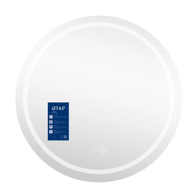Дзеркало Qtap Mideya R800 LED-підсвічуванням сенсорне 800х800 мм алюміній