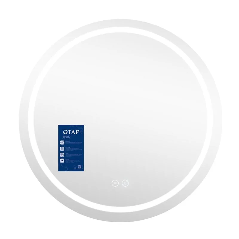 Дзеркало Qtap Mideya R800 LED-підсвічуванням сенсорне 800х800 мм алюміній