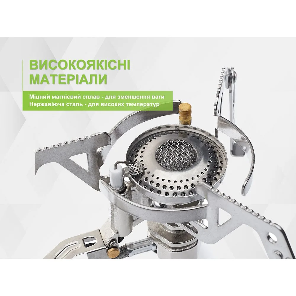 Газовий пальник BRS-6 магнієвий сплав 92x80x115 мм для кемпінгу та туризму