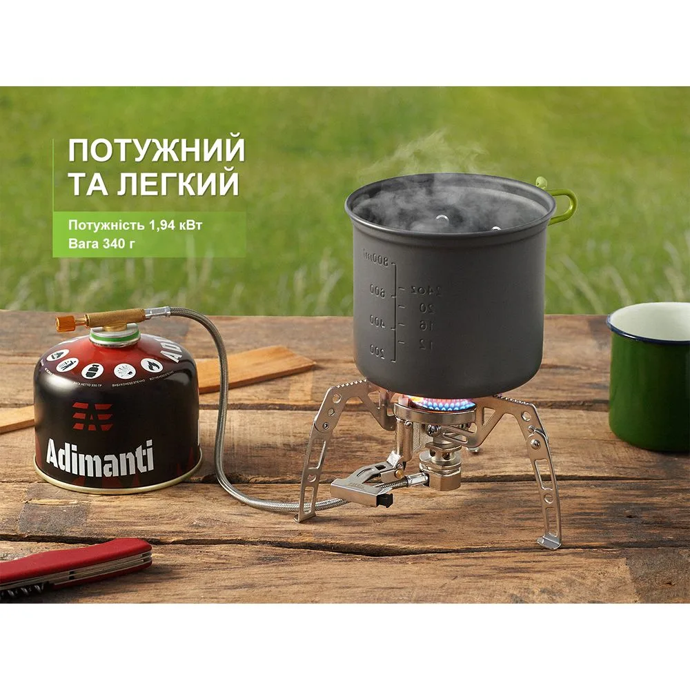 Газовий пальник BRS-6 магнієвий сплав 92x80x115 мм для кемпінгу та туризму