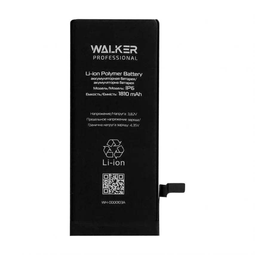 Акумулятор WALKER Professional 1810mAh 3.82V для Apple iPhone 6 Оригінал
