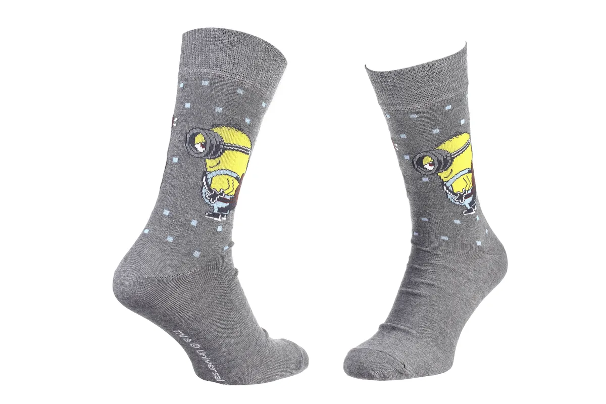 Шкарпетки MINIONS бавовна 39-42 темно-сірий