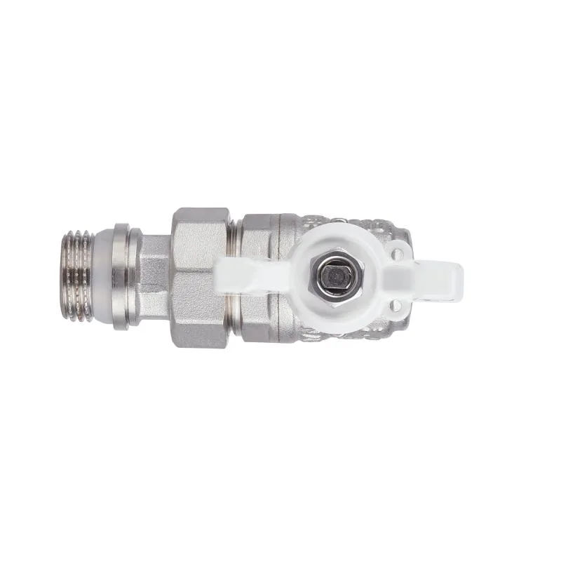 Кран кульовий Thermo Alliance Forte 1/2" кутовий з антипротіканням латунь нікельований