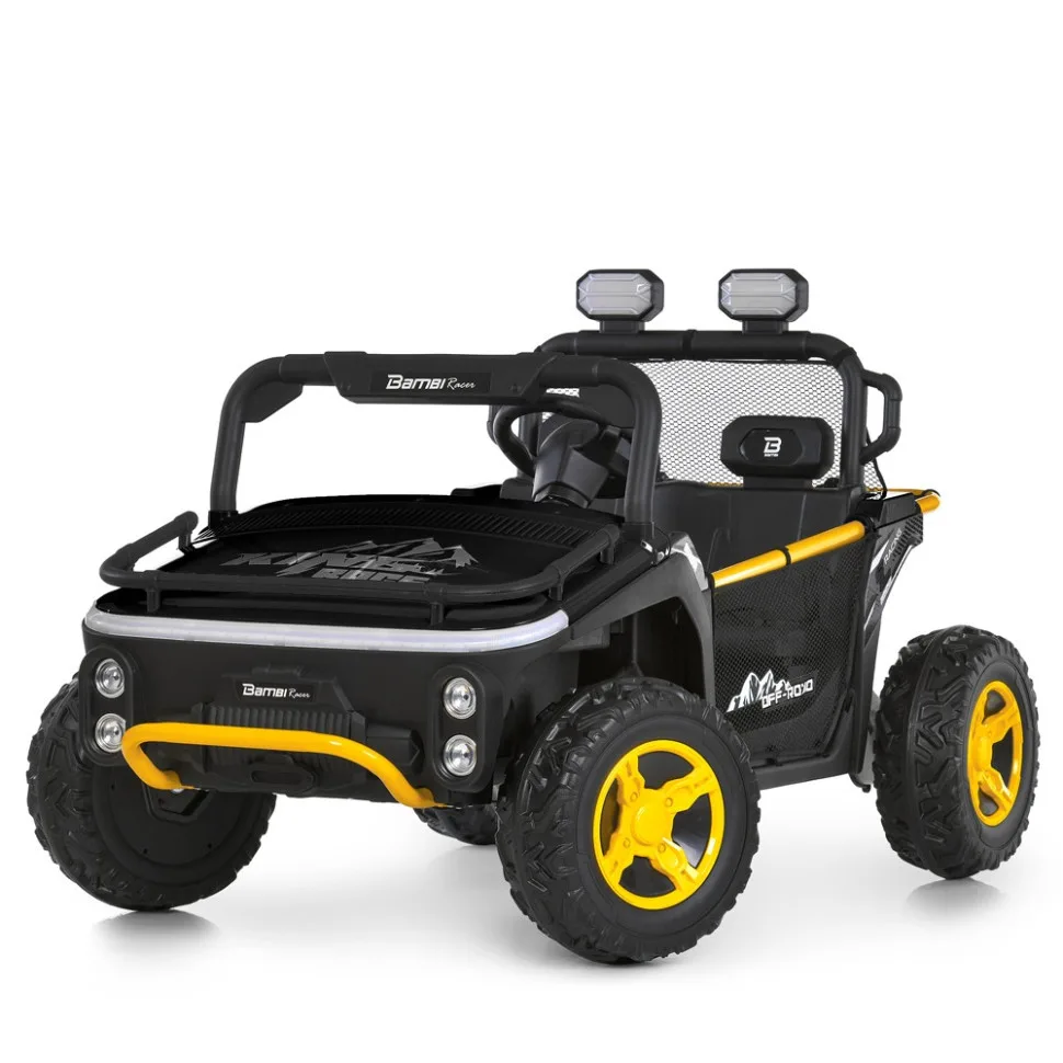 Дитячий електромобіль Bambi Racer екокожа 24V 7Ah чорний