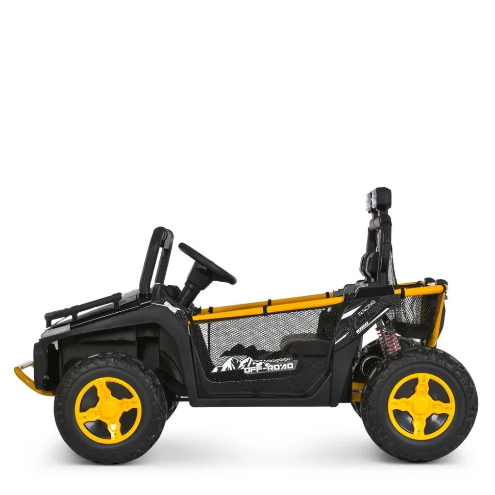 Дитячий електромобіль Bambi Racer екокожа 24V 7Ah чорний