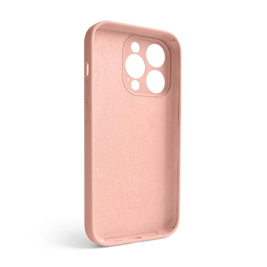 Чохол силіконовий для Apple iPhone 14 Pro  закрита камера рожевий