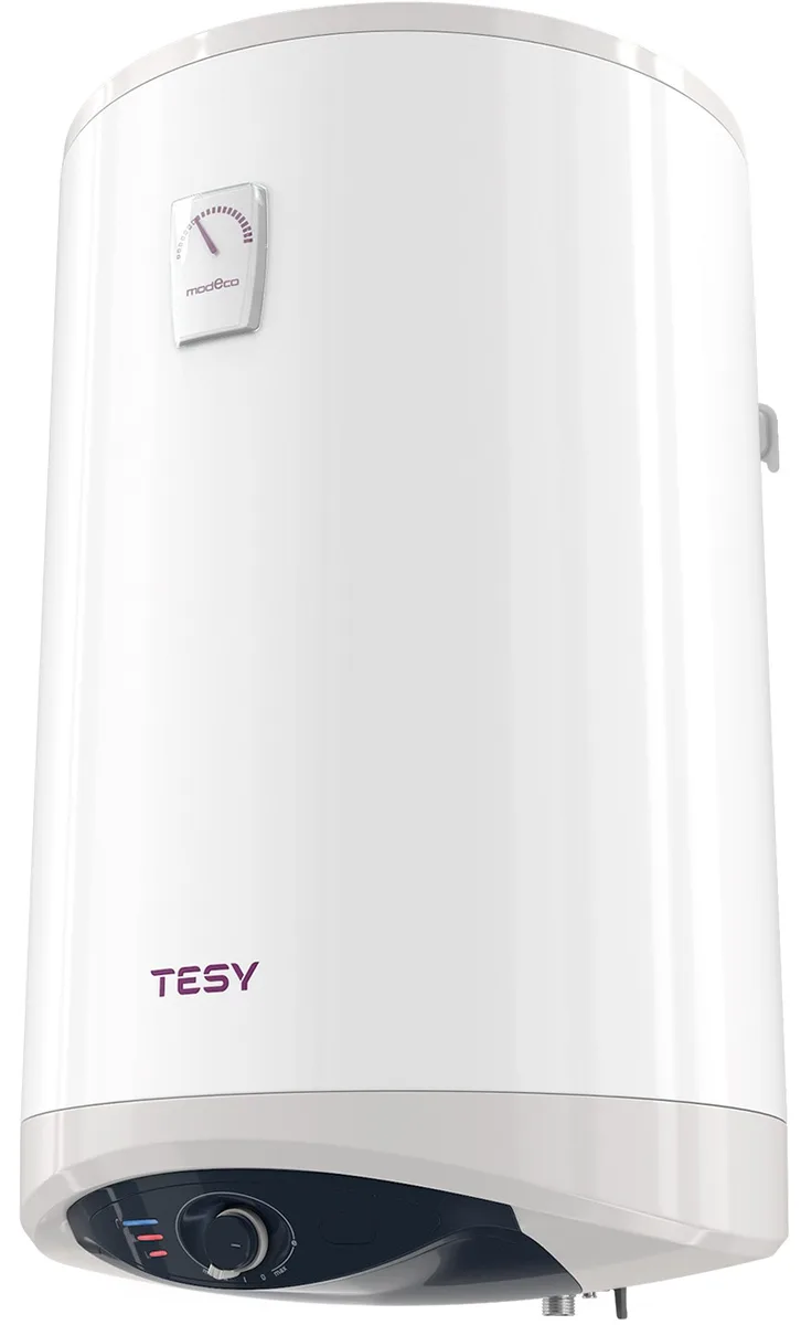 Електричний водонагрівач TESY Modeco Ceramic S круглої форми з теплообмінником GCV6S 804724D C21 TS2RCP, об'ємом 80 літрів та поту