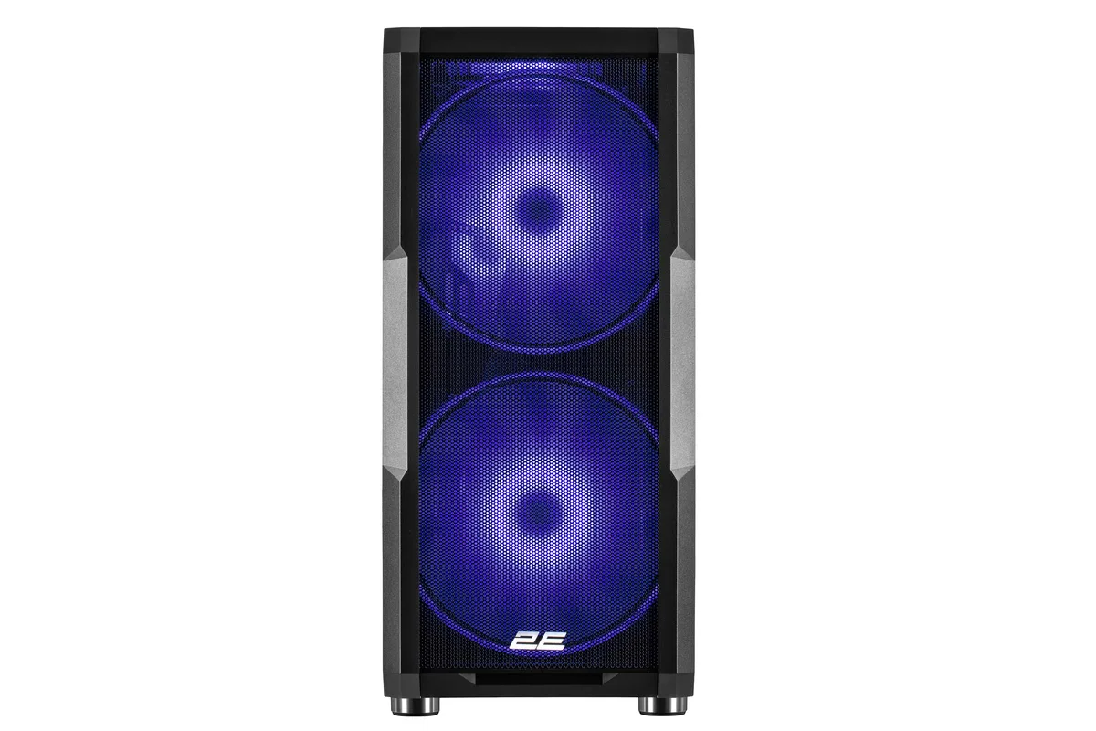 Корпус 2E Gaming чорний Large Mid Tower з ARGB 2x200мм 3x120мм без БЖ