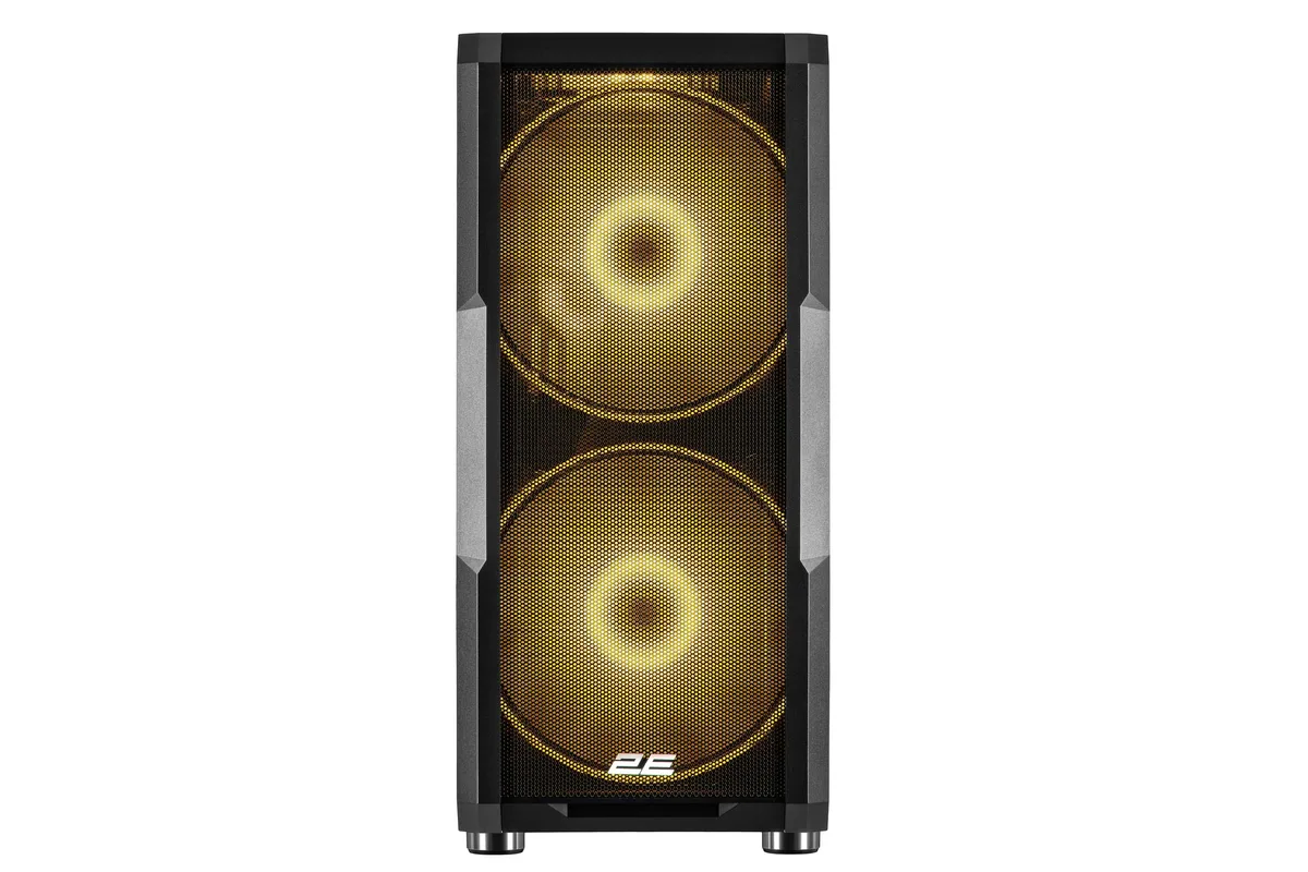 Корпус 2E Gaming чорний Large Mid Tower з ARGB 2x200мм 3x120мм без БЖ
