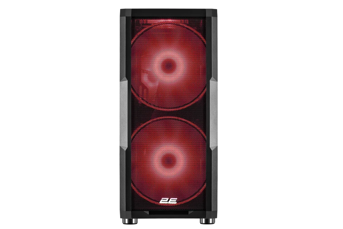 Корпус 2E Gaming чорний Large Mid Tower з ARGB 2x200мм 3x120мм без БЖ