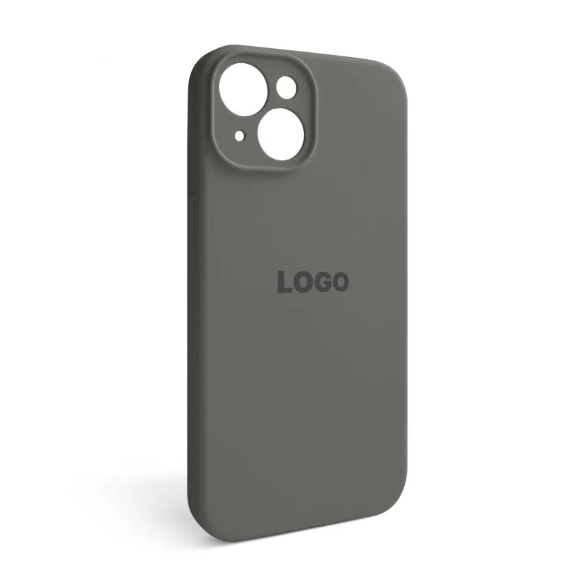 Чохол Silicone Case для Apple iPhone 15 силіконовий закрита камера сірий