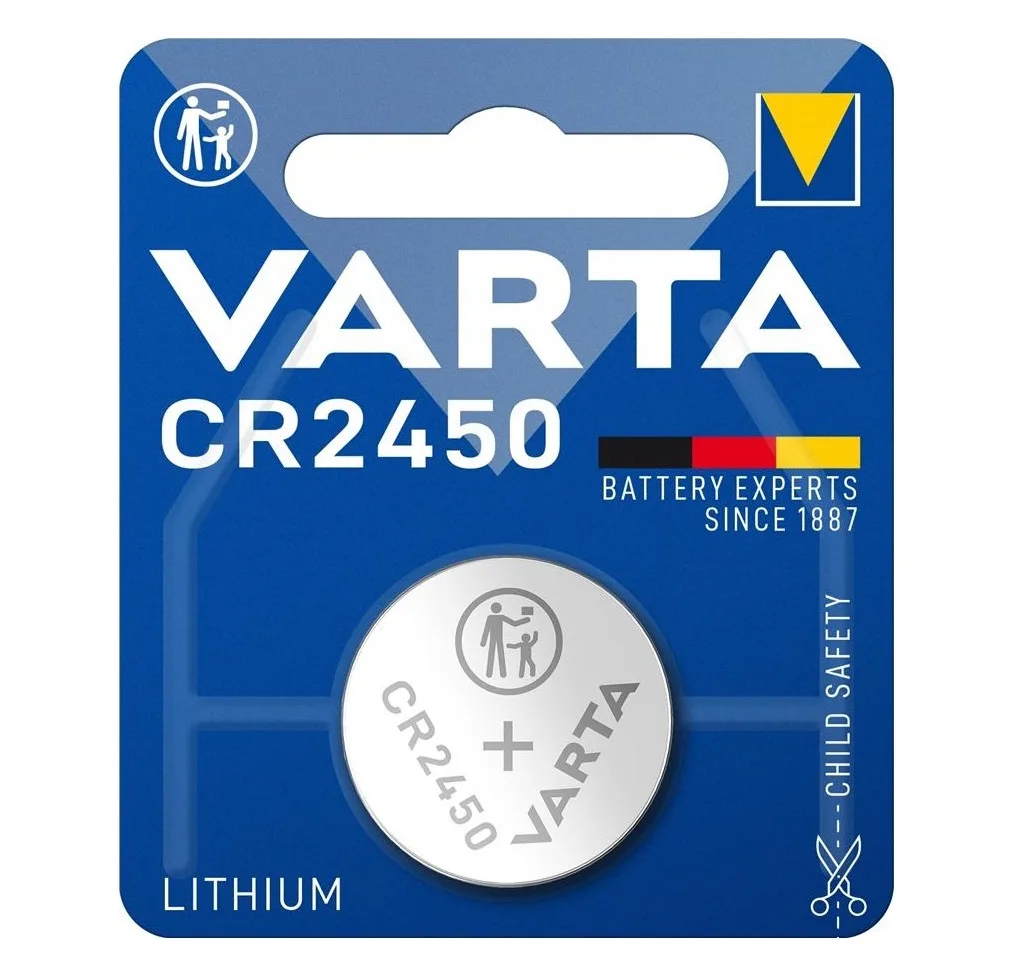 Батарейка Varta літієва CR2450 блістер, 1 шт
